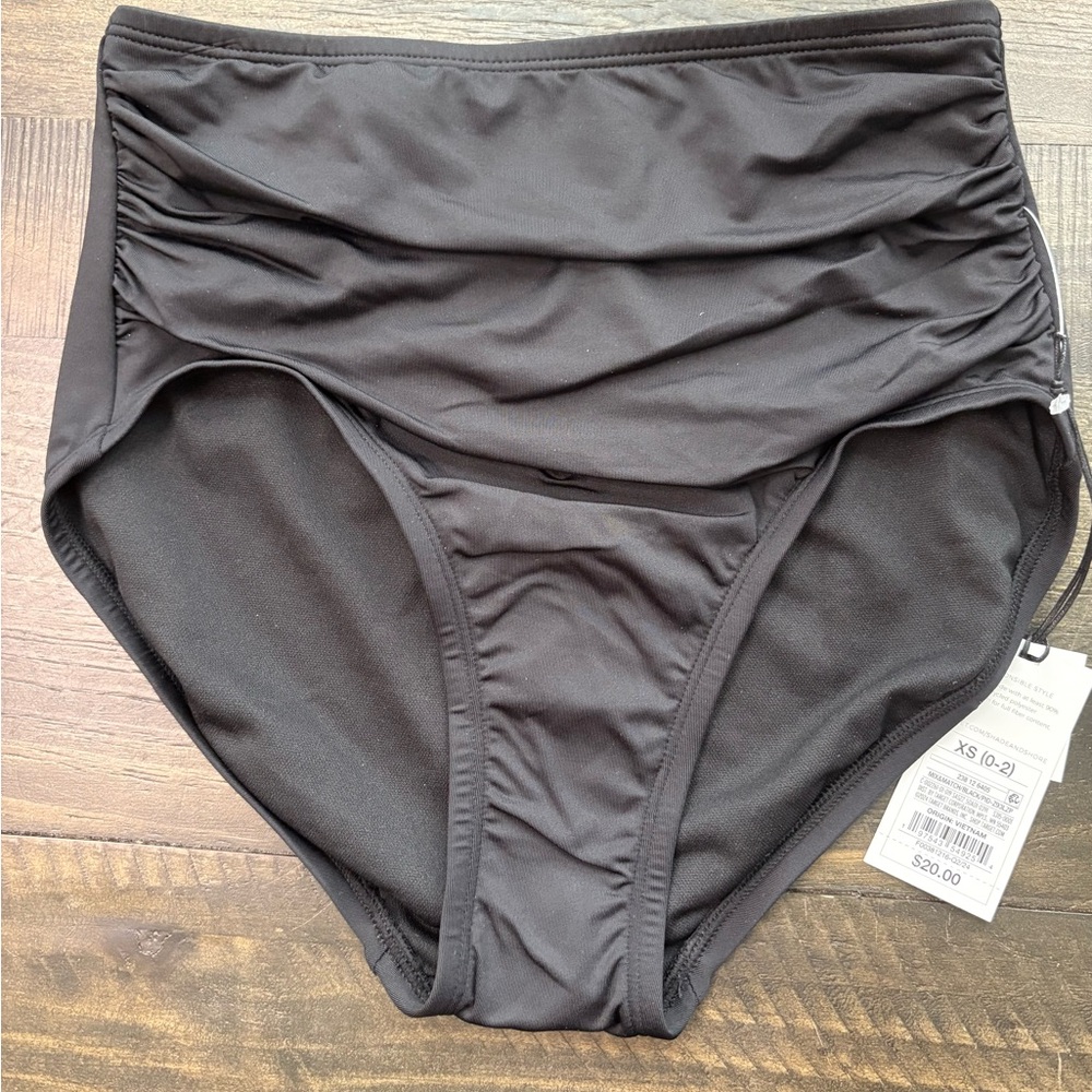 Shade & Shore Black High-Waisted Bikini Bottom